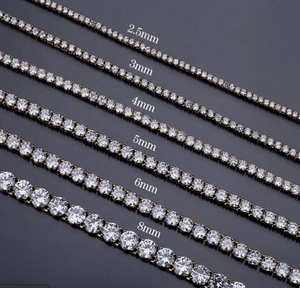 Elegant 16inch 2MM Custom icy Lab Grown CVD <b>Diamonds</b> 925 Sterling <b>Silver</b> Box Bling Tennis Chain <b>Necklace</b> Perfect Gift Ready Ship - Product Image 4