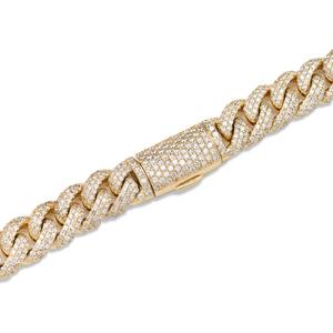 Nuevo diseño Moissanite Cuban Chain Pass Diamond Tester Round Brilliant Cut VVS Diamond In S925 Cadena de plata para hombres y mujeres - Product Image 2