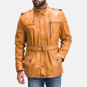 Chaqueta de Cuero para Hombre, Estilo Bomber, Personalizada, de Calidad de Exportación, con Capucha de Lona, Impermeable, Transpirable, para Motociclistas, Venta al por Mayor para el Mercado Global - Product Image 3