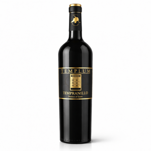 Templum Vino Rosso Tempranillo Invecchiato in Quercia, 100% Tempranillo, 13% ABV, 4 Mesi di Invecchiamento in Quercia, Vino Rosso Spagnolo 750ml - Product Image 1