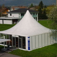 Carpa de Fiesta de Aleación de Aluminio, Carpa Impermeable para Bodas, 3x3M, 4x4M, 5x5M