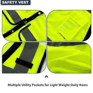 Nuevo Chaleco de Seguridad de Alta Visibilidad, Transpirable y de Secado Rápido, con Opciones Personalizables, Material de Poliéster, OEM - Product Image 6