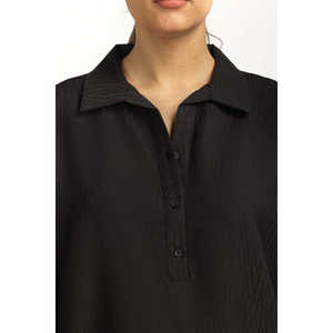 Chemise en soie mélangée pour femme avec motif léopard brodé, col à volants, décoration en dentelle, taille unique - XL à 4XL - Product Image 2