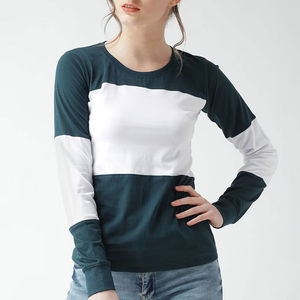 Regular Fit Women Cotton T-Shirt Streetwear Casual Solid Color Autumn Winter Soft Breathable Daily <b>Top</b> OEM ODM Custom Logo - Product Image 1