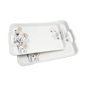 Plateau blanc de 37 CM-Plateaux en mélamine de haute qualité Plateau de service rectangulaire Plateau en plastique bon marché Vente en gros à bas prix - Product Image 1