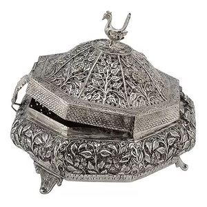 Cuenco de dátiles de lujo para el hogar, Hotel, restaurante, diseño de hoja de loto, frutas secas, dátiles, vajilla, mesa, cuenco de Metal de Color dorado para servir - Product Image 5