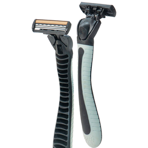 ใบมีดโกนสามใบมีดสเตนเลสด้ามยางแบบใช้แล้วทิ้งสำหรับผู้ชายผลิตจากเวียดนาม - Product Image 1