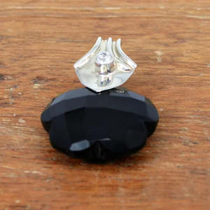 Colgante de plata esterlina 92,5 con piedras preciosas de ónix negro Producto de piedras preciosas sueltas - Product Image 4