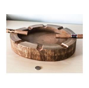 Cendrier écologique Forme ronde Cigare et Cigarette Espace de repos Cendriers en bois contenus Bols Affichage portable facile - Product Image 1