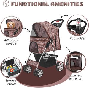 OEM ODM Support TH-PSP-462 Pet Travel Carrier Léger en aluminium Cadre Siège Auto Poussette pour 4 roues Voyage Animaux de compagnie - Product Image 3