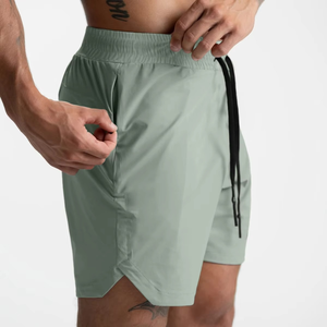 2024 nouveaux hommes Shorts monocouche tissé séchage rapide couleur unie course Fitness sport décontracté américain cinquième pantalon confortable - Product Image 6