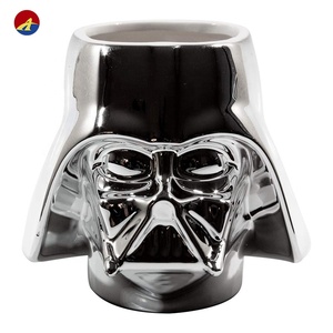 Tasses à café en céramique 3D <span class=keywords><strong>Star</strong></span> <span class=keywords><strong>Wars</strong></span> moulées en chrome personnalisées <span class=keywords><strong>de</strong></span> l'usine XINGYE, vente en gros <span class=keywords><strong>de</strong></span> tasses sculptées pour les occasions festives - Product Image 2