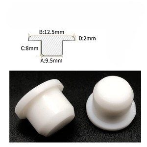 Tapas de orificio de goma de silicona de alta calidad de 9,5mm, tapón tipo T, tapón de extremo redondo, enmascaramiento de Tailandia - Product Image 2