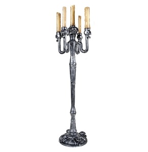 เชิงเทียนตกแต่ง5แขนชุบเงินสำหรับโต๊ะแต่งงานเครื่องประดับโลหะทำมือคุณภาพสูงทำด้วยมือ - Product Image 3