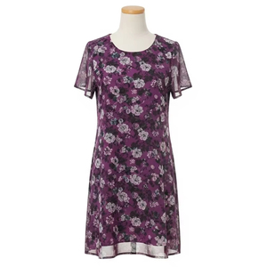 เดรสลำลองผ้าชีฟองแขนสั้นสำหรับผู้หญิงเสื้อผ้าแฟชั่นประจำวันสำหรับฤดูร้อนน้ำหนักเบาป้องกันไฟฟ้าสถิตย์ - Product Image 1