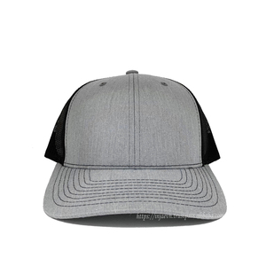 Chapeaux de camionneur d'extérieur fabriqués par des OEM de haute qualité, unis, avec broderie/impression personnalisées, logo, maille en toile chinée/maille noire - Product Image 1