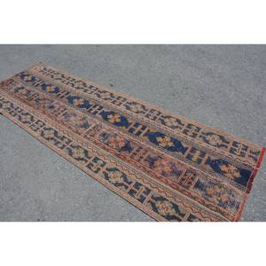 Alfombra turca vintage, estilo clásico de retazos, 31x97 pies, acentos negros y naranjas, lana, área grande, alfombra para sala de estar para adolescentes - Product Image 4