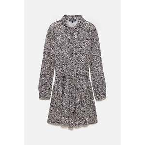 Vestido Camisero Casual de Manga Larga por Encima de la Rodilla con Cintura Natural y Tela No Tejida - Product Image 5