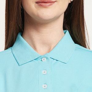 Custom Logo Women Short Sleeve Cotton Polo Shirt Casual Slim Fit Breathable Pique <b>Golf</b> Tennis T-shirt Summer Workwear Tops - Product Image 5