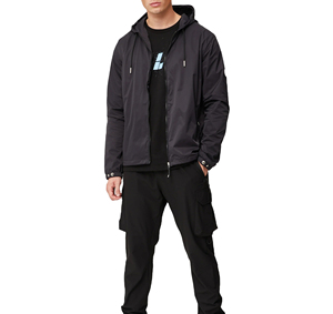 Veste de survêtement vintage en nylon zippée coupe-vent pour homme, bloc de couleur, légère, chaude, veste de sport de football, veste coupe-vent pour homme - Product Image 4