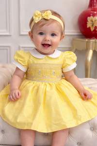 Vestido Fruncido con Estampado de Fresas, Material 100% Algodón, Hecho a Mano, para Bebés de 3 Meses a 7 Años - Product Image 3