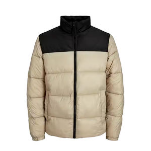 High Quality Custom Logo Hooded Puffer <b>Jacket</b> for Men Stand Collar Bubble Windbreaker Stylish New Design for Winter - Product Image 3