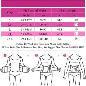 Unisex Neoprene Gym Waist <b>Trainer</b> Cowhide Shaper Sweat Slimming Waist Trimmer Belt for Weight Loss Custom Size - Product Image 6