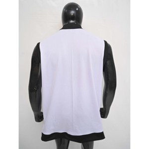 Ligero personalizado de alta calidad prendas de vestir exteriores sin mangas a prueba de viento causal transpirable Golf cremallera color sólido hombres chaleco y chaleco - Product Image 2