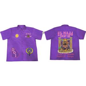 Camisa de Alta Calidad Unisex con Apliques Bordados Personalizados, Camisa El Hajj Court 252 de Primera Calidad, Camisa Fraternal DOI Personalizada - Product Image 4