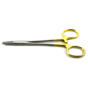 TC Halsey 13cm Porte-aiguille manuel Mâchoires en carbure de tungstène avec instrument chirurgical droit dentelé Base d'outils chirurgicaux - Product Image 3