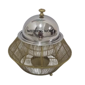 Chauffe-plat en métal de haute qualité, forme ronde, ustensile de cuisine, cocotte, vente en gros, luxe, nouveau modèle, marmite en métal - Product Image 2