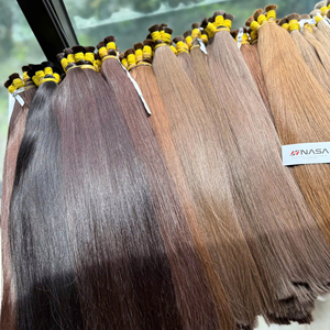 Cheveux humains vierges vietnamiens raides en vrac, extensions de cheveux, prix d'usine, 100% vierges, de 50 cm à 70 cm # 1B # 2 # 4 # 6 - Product Image 1