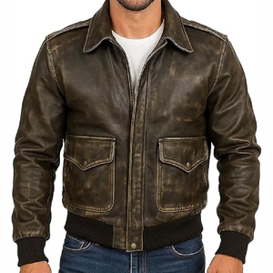 Veste en cuir pour homme à manches longues avec logo personnalisé, dernier design, prix avantageux, disponible pour un usage décontracté - Product Image 1