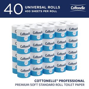 Papier toilette standard Cottonelle Professional 2 plis, 4" x 4,125", 400 feuilles/rouleau, 40 rouleaux/boîte (58696) - Product Image 6