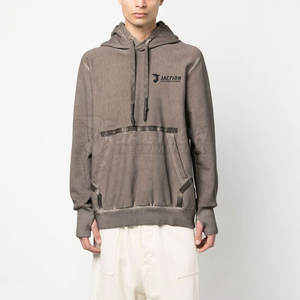 Sudaderas con capucha de lavado ácido básicas de moda de calidad superior para hombre, ropa de moda de talla grande, sudaderas con capucha de lavado ácido básicas - Product Image 3