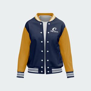 Veste d'hiver chaude pour homme avec couleur unie et manches longues Broderie personnalisée Varsity Letterman Vente en gros Manteau uni teint - Product Image 3