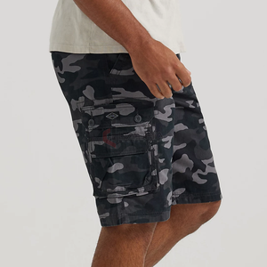Wholesale <b>Men</b> Cargo <b>Shorts</b> Custom Print Embroidery Patches Logo High Quality Streetwear Camouflage Camo Rhinestone <b>Shorts</b> - Product Image 3