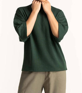 Mujeres de manga larga con capucha de algodón polar al por mayor de gran tamaño de cuello alto sudaderas para las mujeres - Product Image 4