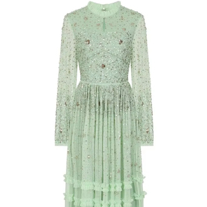 ชุดเดรสแต่งงานสำหรับคุณแม่ตั้งครรภ์ยาวถึงพื้นลูกปัดสีขาวแพลตตินัมพลัส SZ Gatsby MISS Fisher 1920s - Product Image 1