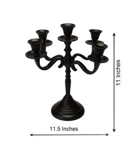 Chandelier à 5 bras en métal, support de bougie décoratif pour les fêtes, porte-bougie de Noël, fournitures pour événements, pièce maîtresse - Product Image 4