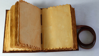 Fait à la main Antique Deckle bord papier Vintage cuir Journal serrure fermeture Grimoire Journal sorcière Journal
