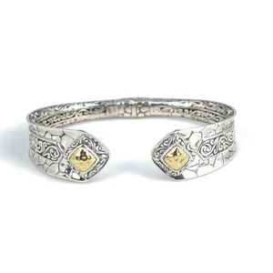 Bracelet fin en argent sterling 925 avec bordure en or 18 carats, pour femme, à porter tous les jours, 17 cm - Product Image 3