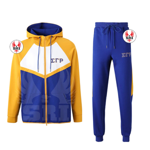 Sigma ชุดวอร์มผ้าฟลีซปักลายแกมม่า Rho soror สำหรับผู้หญิง sgrho sorority ชุดวิ่งออกกำลังกายแบบออกแบบได้ตามต้องการ - Product Image 1