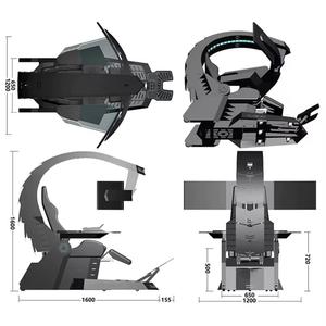 เก้าอี้เกมมิ่งแบบ Cockpit พร้อมที่วางแขนคอนโซล ที่พักขาปรับได้ หุ้มหนัง PU ขนาดผู้ใหญ่ รับผลิตตามแบบ OEM - Product Image 3