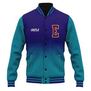 Vente en gros de veste universitaire en laine à manches en cuir de qualité supérieure personnalisée veste Lettermen de l'équipe de baseball et de sport du lycée - Product Image 1