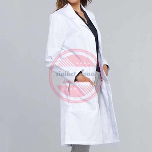 Uniformes médicos Bata de laboratorio de algodón 100% Bata de laboratorio de hospital médico personalizada - Product Image 4