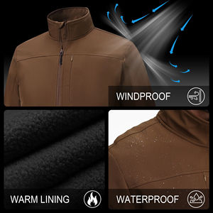 Top vente hommes veste polaire pleine fermeture éclair chaud épais hiver randonnée imperméable en plein air décontracté à capuche Parka manteau pour hommes - Product Image 4