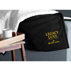 Plaid Sherpa de Luxe Golden Legacy, Doux et Chaud, en Polyester Tricoté, pour la Maison, la Literie, les Voyages, le Camping, Style Américain pour le Salon - Product Image 1