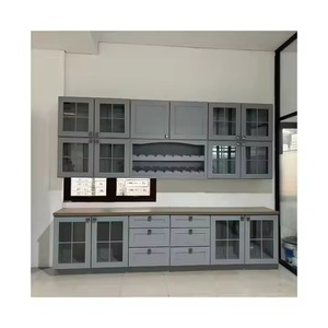 Enbl Indonesia Design Concept High Quality Modern Modular Solid Wood Cupboard Furniture <strong>Kitchen</strong> Pantry Cabinets For Home <strong>Kitchen</strong>