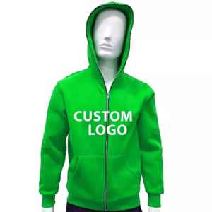 Venta al por mayor Unisex de alta calidad personalizado en blanco de cara completa Zip up Hoodies 100% algodón precio bajo cara completa cremallera Sudadera con capucha para los hombres - Product Image 6